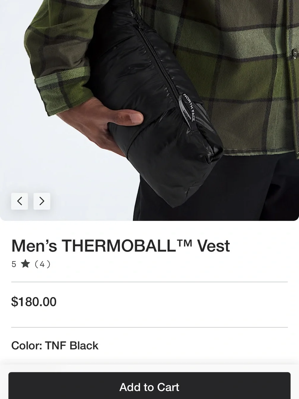 The North Face Men’s ThermoBall Eco Vest in black